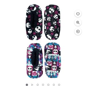 NWT 2 Pack Disney Nightmare Before Christmas Slippers 0686-H